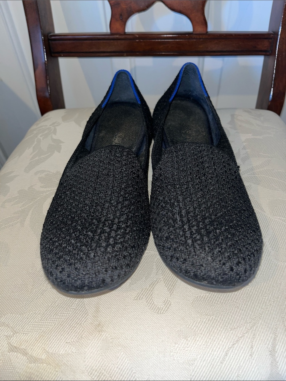 Rothy’s The Loafer Black Knit Flats Women’s Size 9 Washable Comfortable